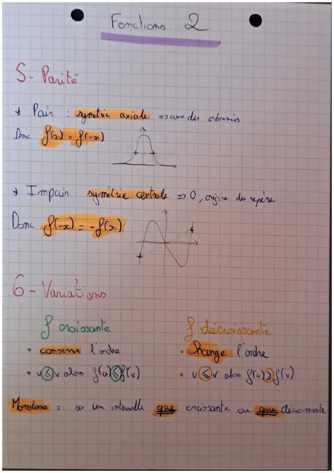 1- Notion de fonction
Fonctions
* pour un
* se note f(x)=y
variable
--f(x) = image de xc par f
ensemble D associe 1 réel
fixiy
¡
ou
- y = f(