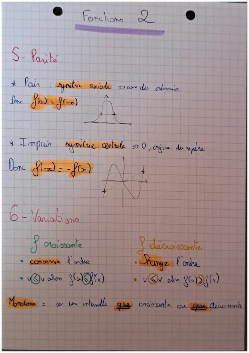 1- Notion de fonction
Fonctions
* pour un
* se note f(x)=y
variable
--f(x) = image de xc par f
ensemble D associe 1 réel
fixiy
¡
ou
- y = f(