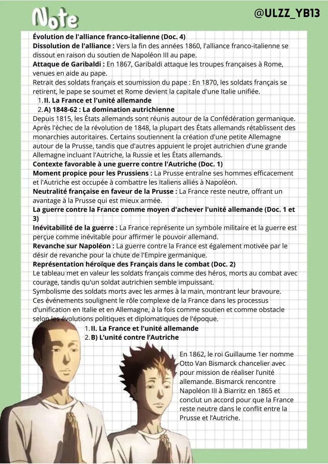 Note
@ULZZ_YB13
CHAPITRE II: LA FRANCE ET LA CONSTRUCTION DE NOUVEAUX
ÉTATS
1. La propagation de la vague révolutionnaire en Europe en 1848 