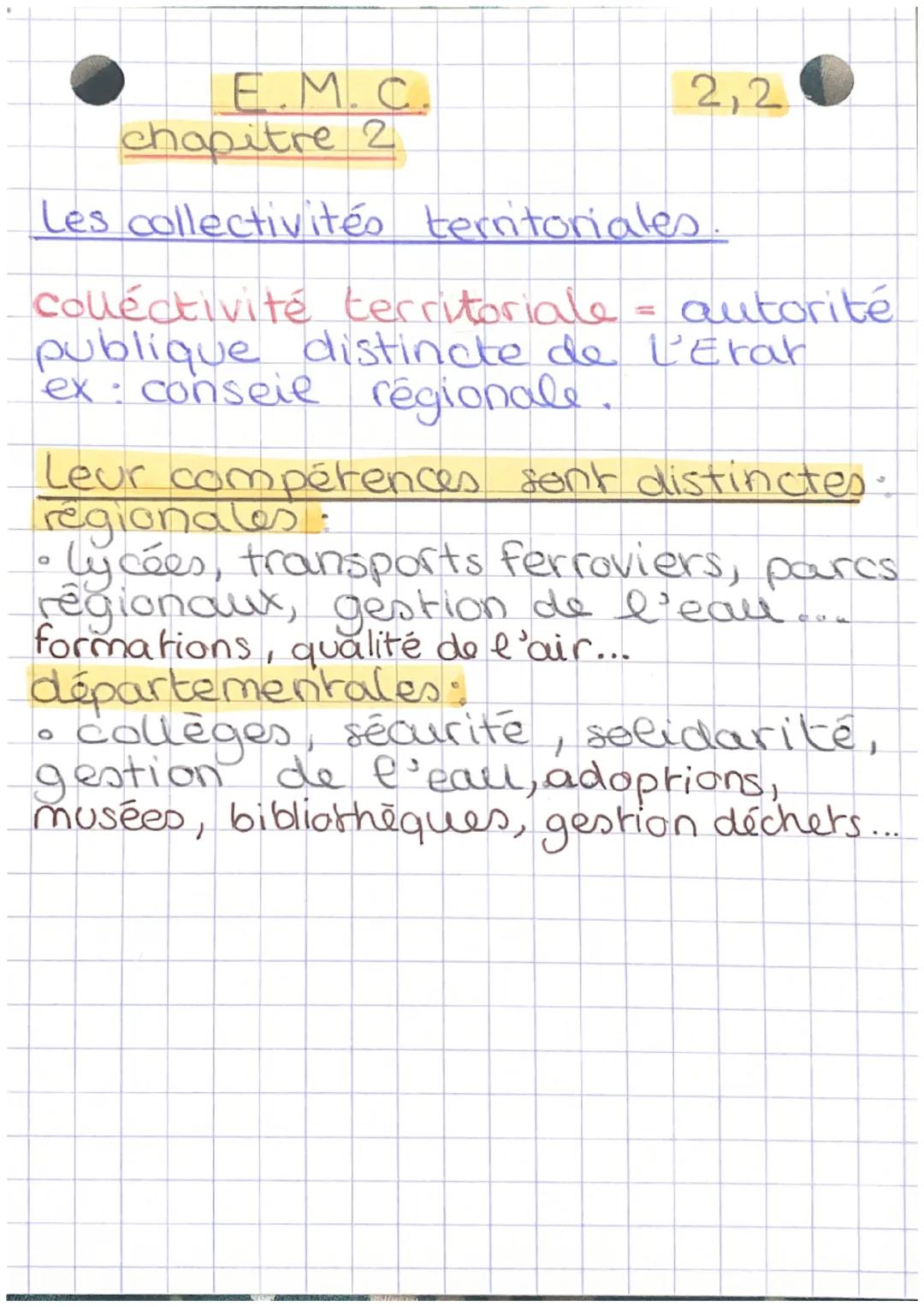 E.M.C.
2
chap. 2 La République fr, une
démocracie.

Les institutions de la De Rep.

faire Pouvoir éxecutif
-c'est: Vappliquer les lois
-C'es