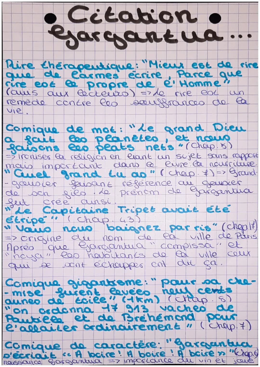 • Citation ●
Gargantua...
Rire thérapeutique: "Mieux est de rire
que
Carmes ecrire
Parce
de
rire est le
que
propre de l'Homme
(amis aux lect