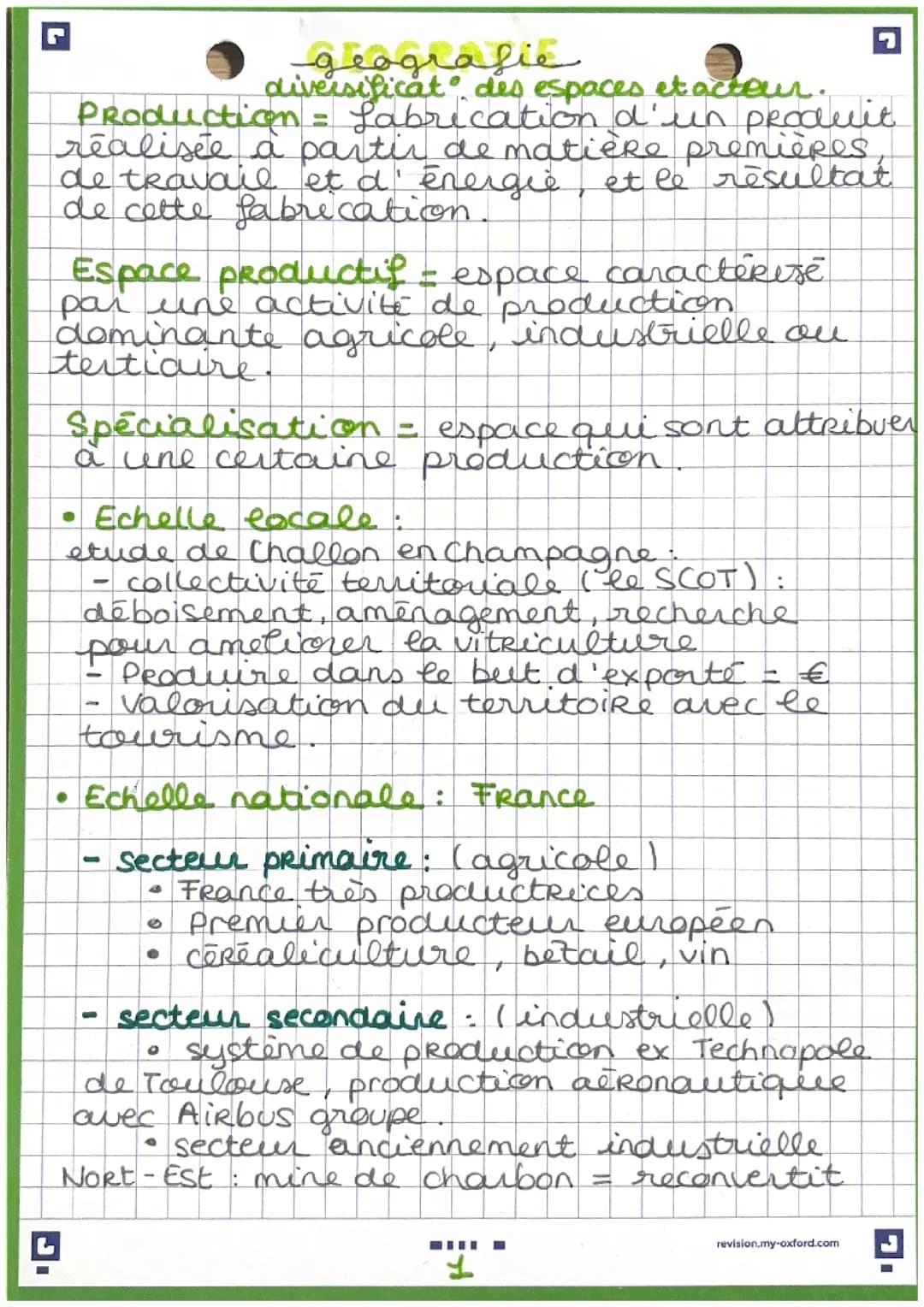 Diversification des espaces de production 