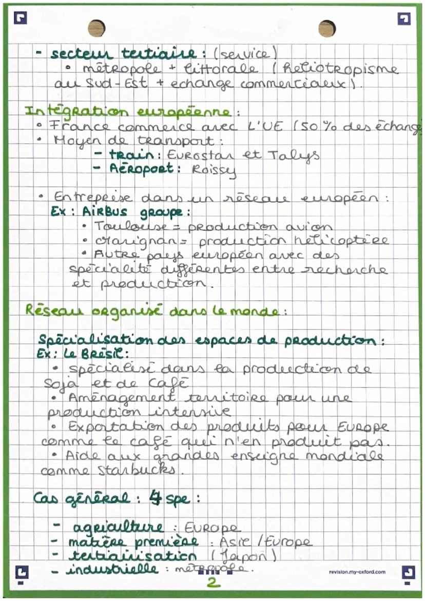 L
G
-
geografie
diversificat del espaces et acteur.
Production = Labrication d'un produit
réalisée à partir de matière premières
de travail 