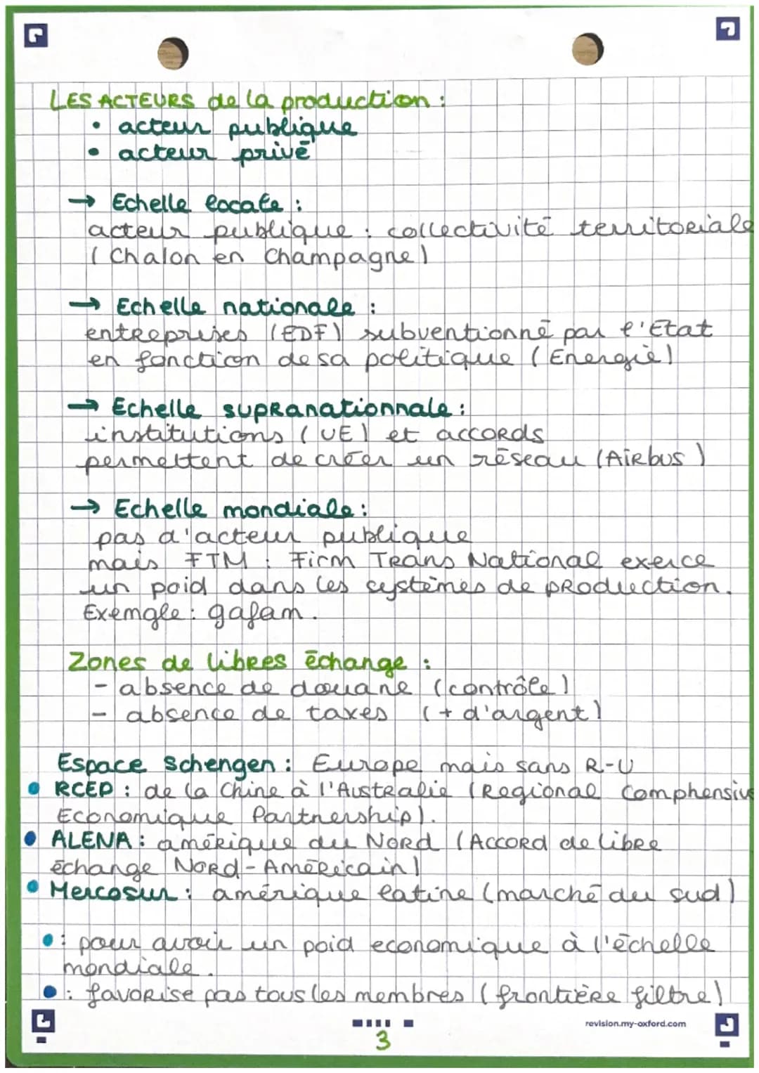 L
G
-
geografie
diversificat del espaces et acteur.
Production = Labrication d'un produit
réalisée à partir de matière premières
de travail 