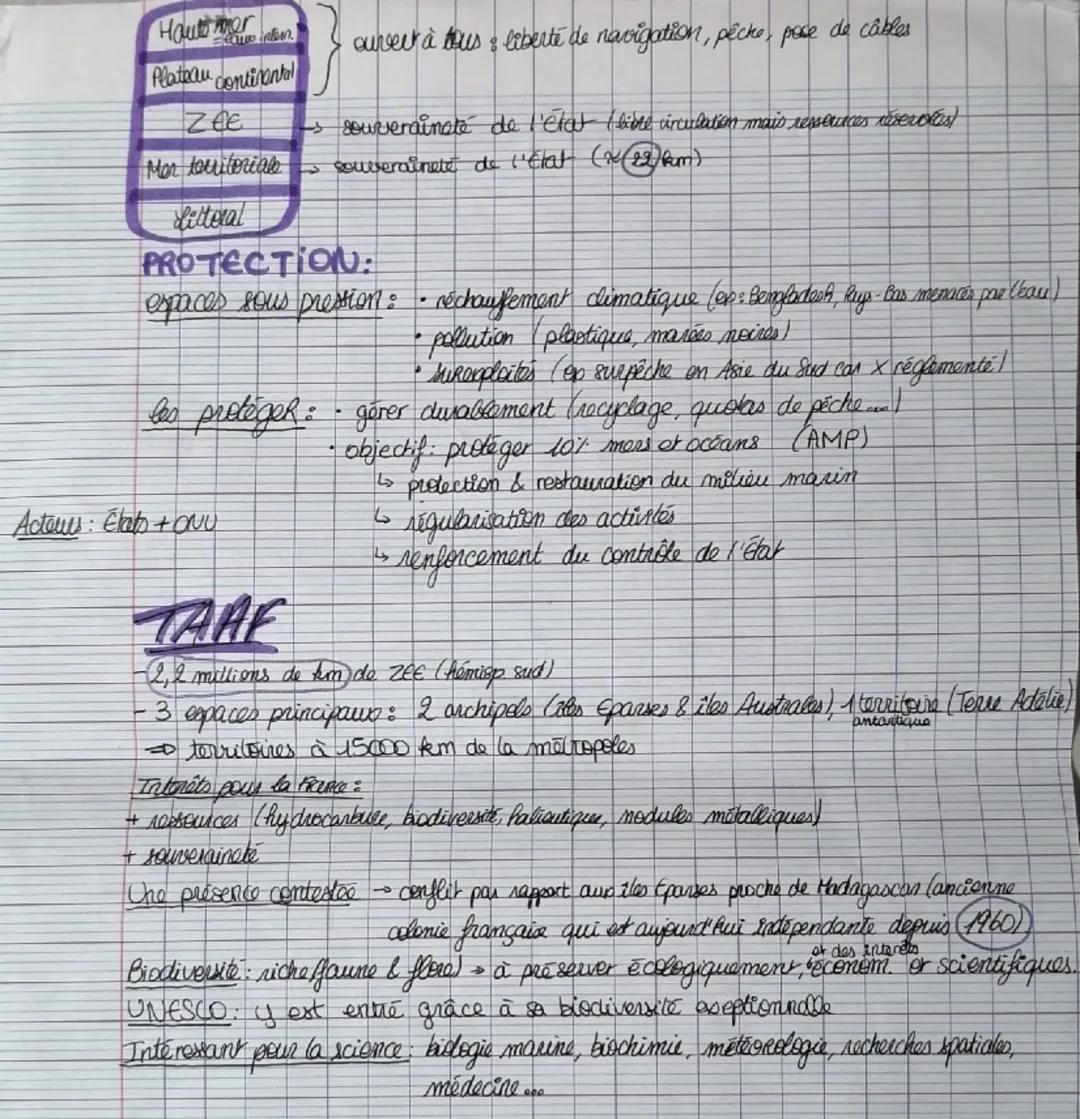 Géographie
hydrocarbures gaz + petrole
Maritimisation processus d'augmentation des échanges internationame par voie
maritime qui a lieu depu