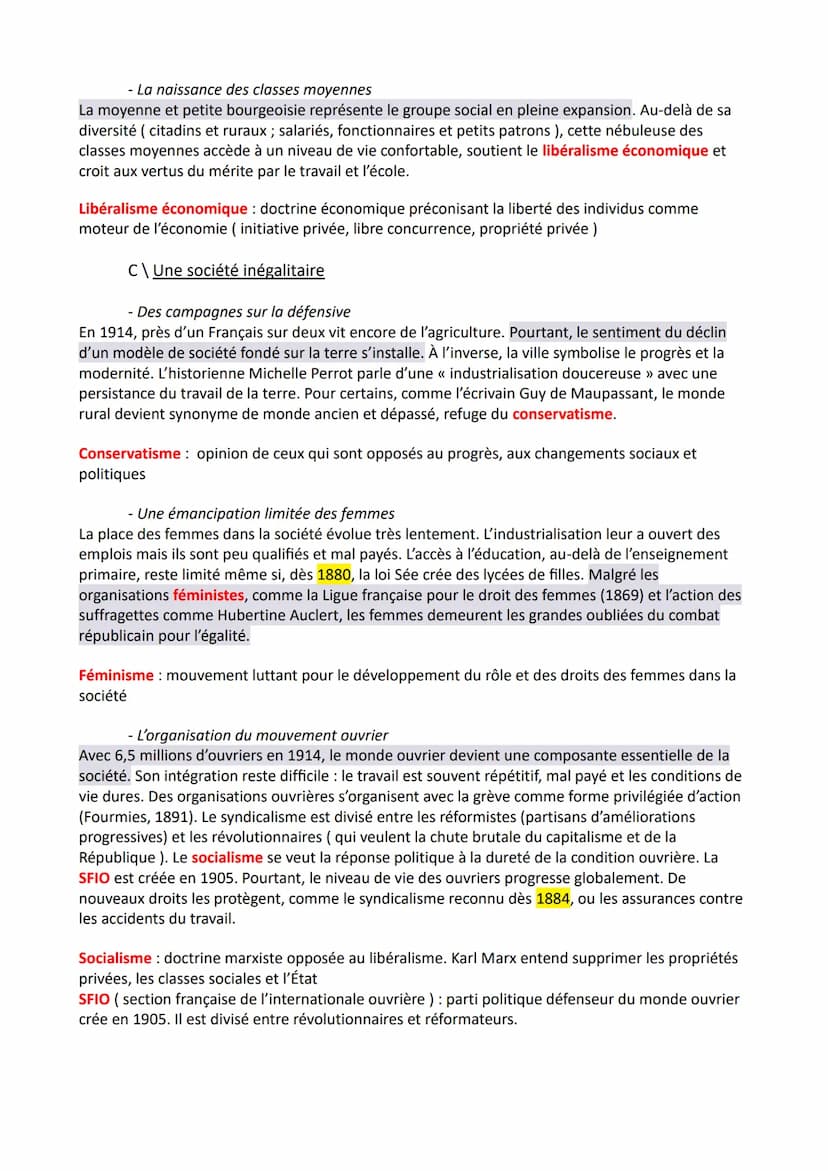 Chapitre 7: Permanences et mutations de la société française jusqu'en
1914
I-Une nouvelle étape dans l'industrialisation ( 1870 – 1914)
Prob