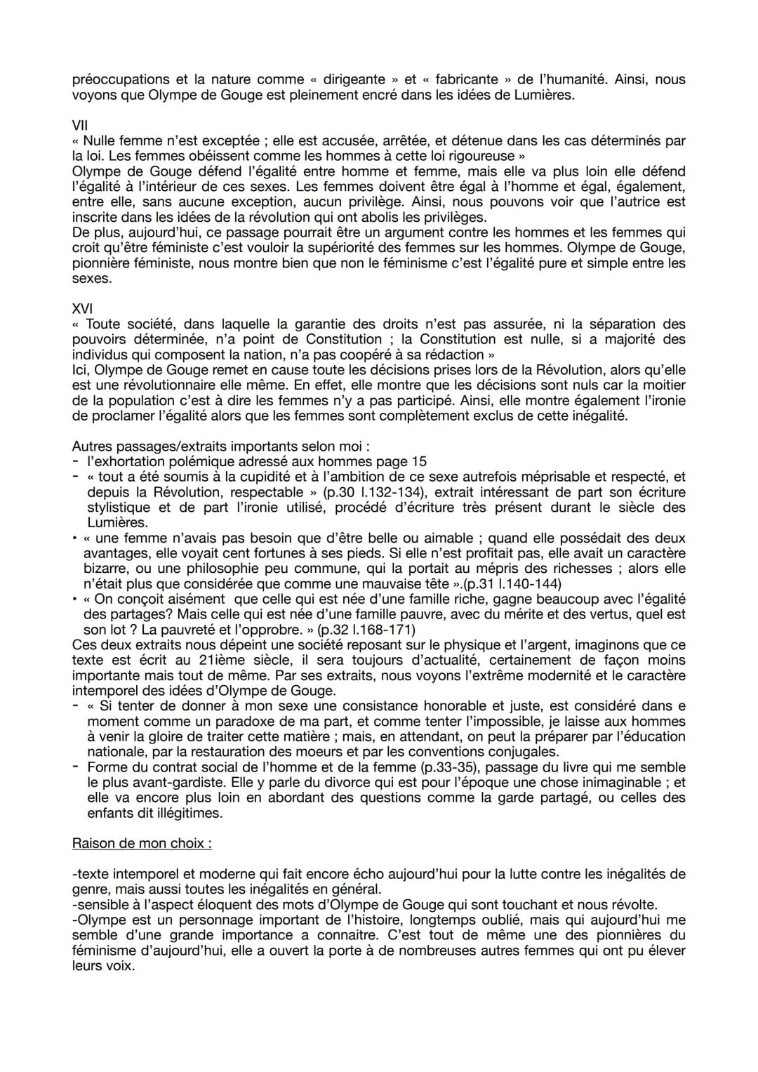 Fiche lecture Déclaration des droits de la femme et de la citoyenne
Olympe de Gouges
Auteur :
Olympe de Gouge, né Marie Gouze le 7 mai 1748,