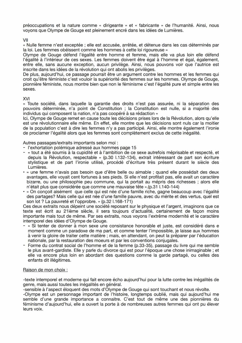 Fiche lecture Déclaration des droits de la femme et de la citoyenne
Olympe de Gouges
Auteur :
Olympe de Gouge, né Marie Gouze le 7 mai 1748,