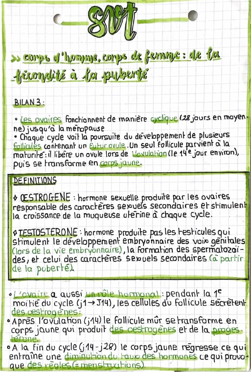 svt
»corps d'homme, corps de femme: de la
fécondation à la puberté
RAPPEL:
gametes
MEIOSE
-cellule
23 p. de chro.
4 reproductrices
(dans tes