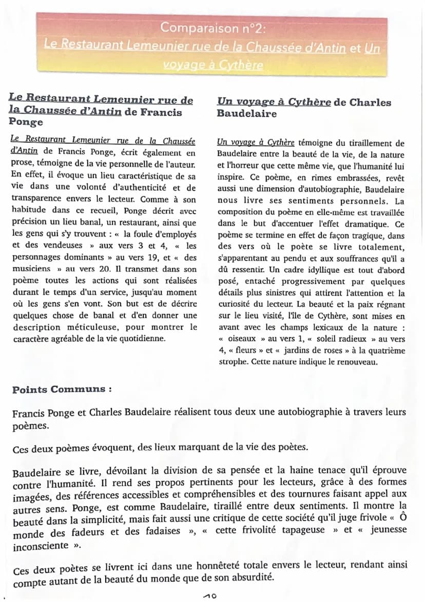 Lebrun
Lucie
1G05
Anthologie
Poétique
CAHIER DE LECTURE:
CHARLES BAUDELAIRE
ET
FRANCIS PONGE
Charles
Baudelaire
Francis
Ponge SOMMAIRE
PRÉFA