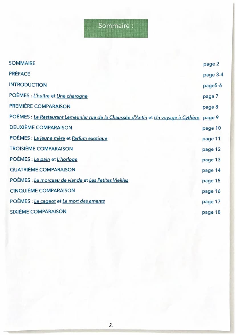 Lebrun
Lucie
1G05
Anthologie
Poétique
CAHIER DE LECTURE:
CHARLES BAUDELAIRE
ET
FRANCIS PONGE
Charles
Baudelaire
Francis
Ponge SOMMAIRE
PRÉFA