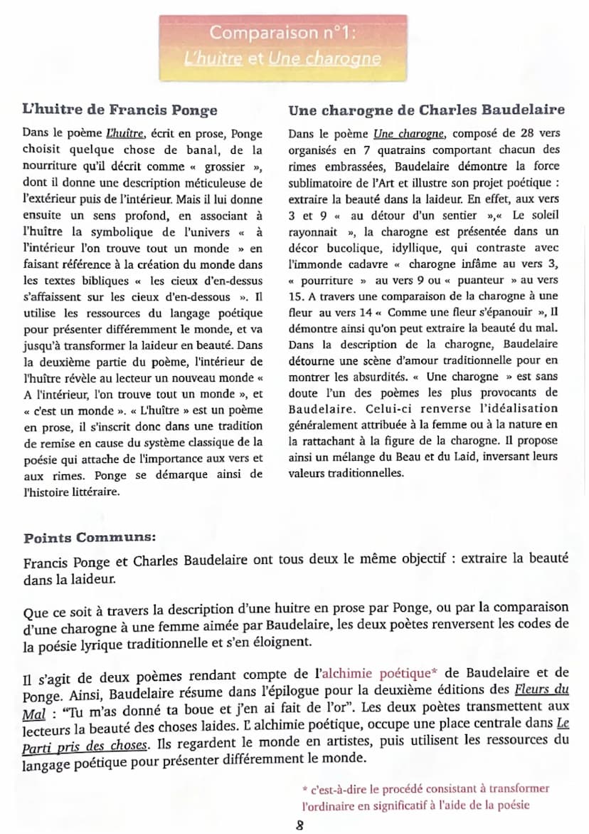 Lebrun
Lucie
1G05
Anthologie
Poétique
CAHIER DE LECTURE:
CHARLES BAUDELAIRE
ET
FRANCIS PONGE
Charles
Baudelaire
Francis
Ponge SOMMAIRE
PRÉFA