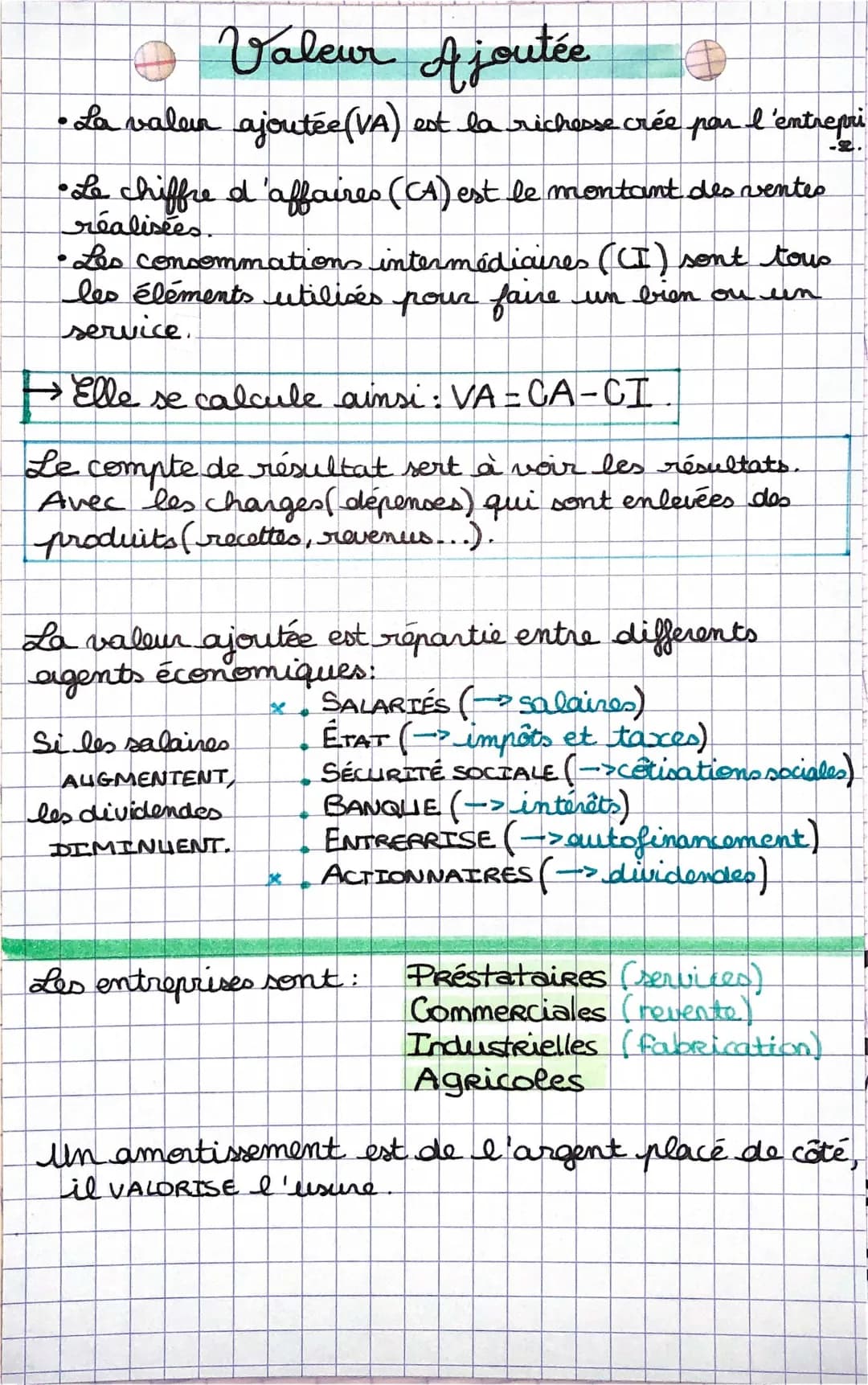 Valeur ajoutée : Formule, Exemples et Calcul STMG