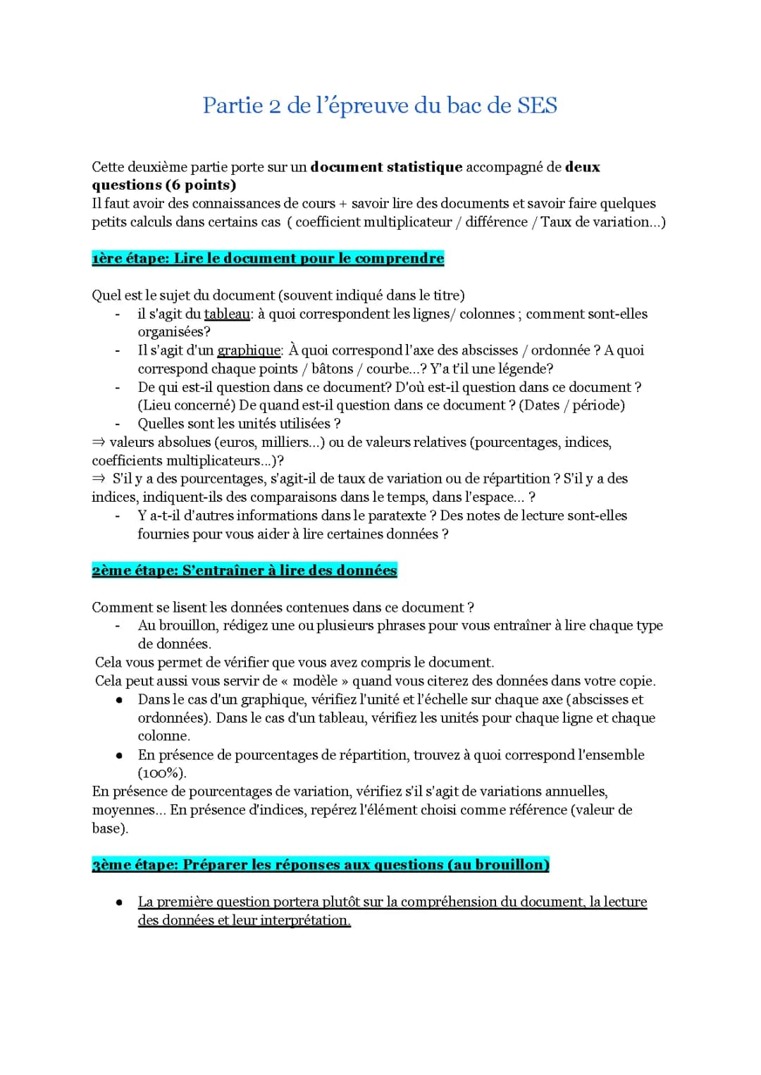 Méthode EC2 pour l'Épreuve Composée de SES au Bac