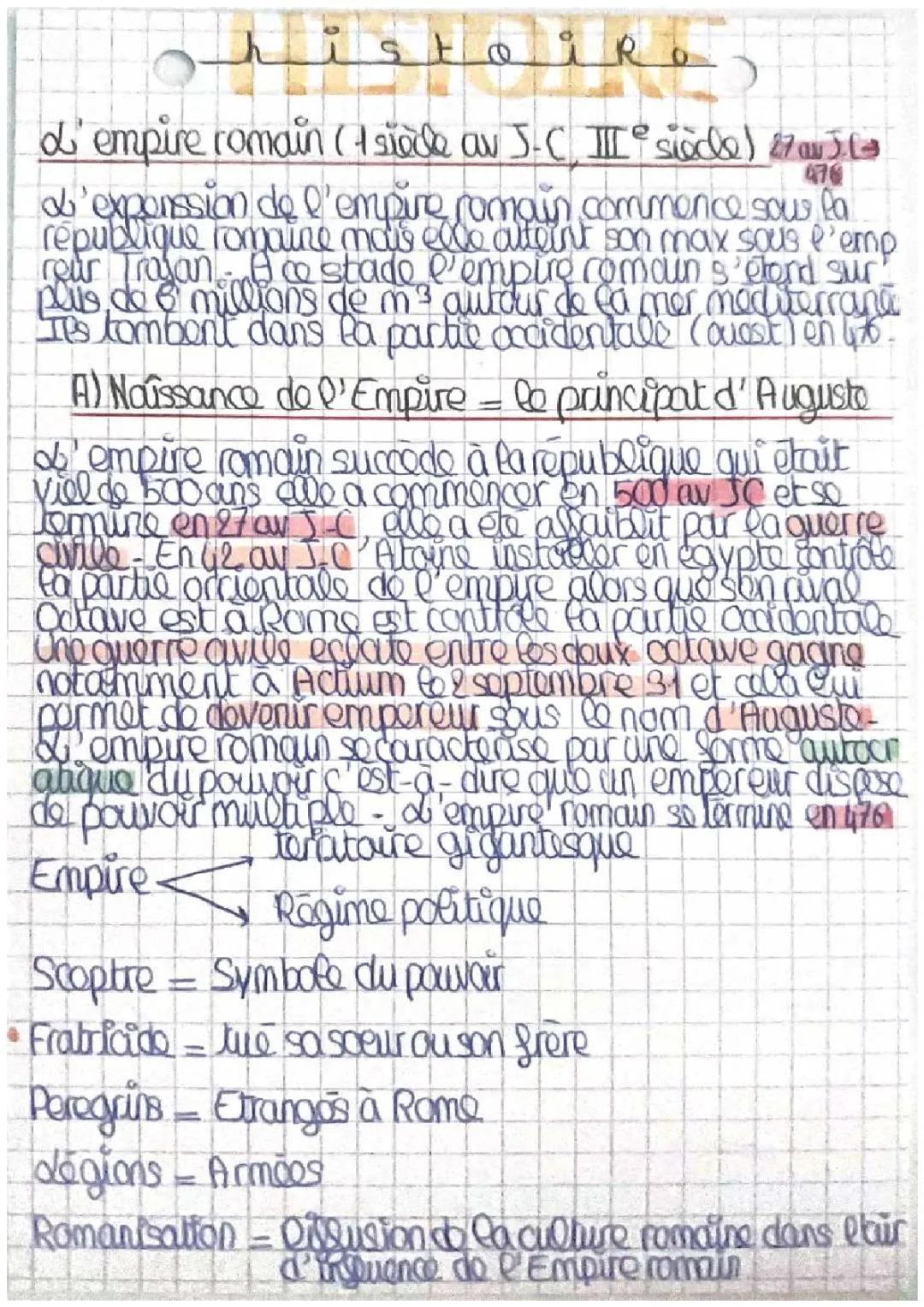 histoire empire romain 