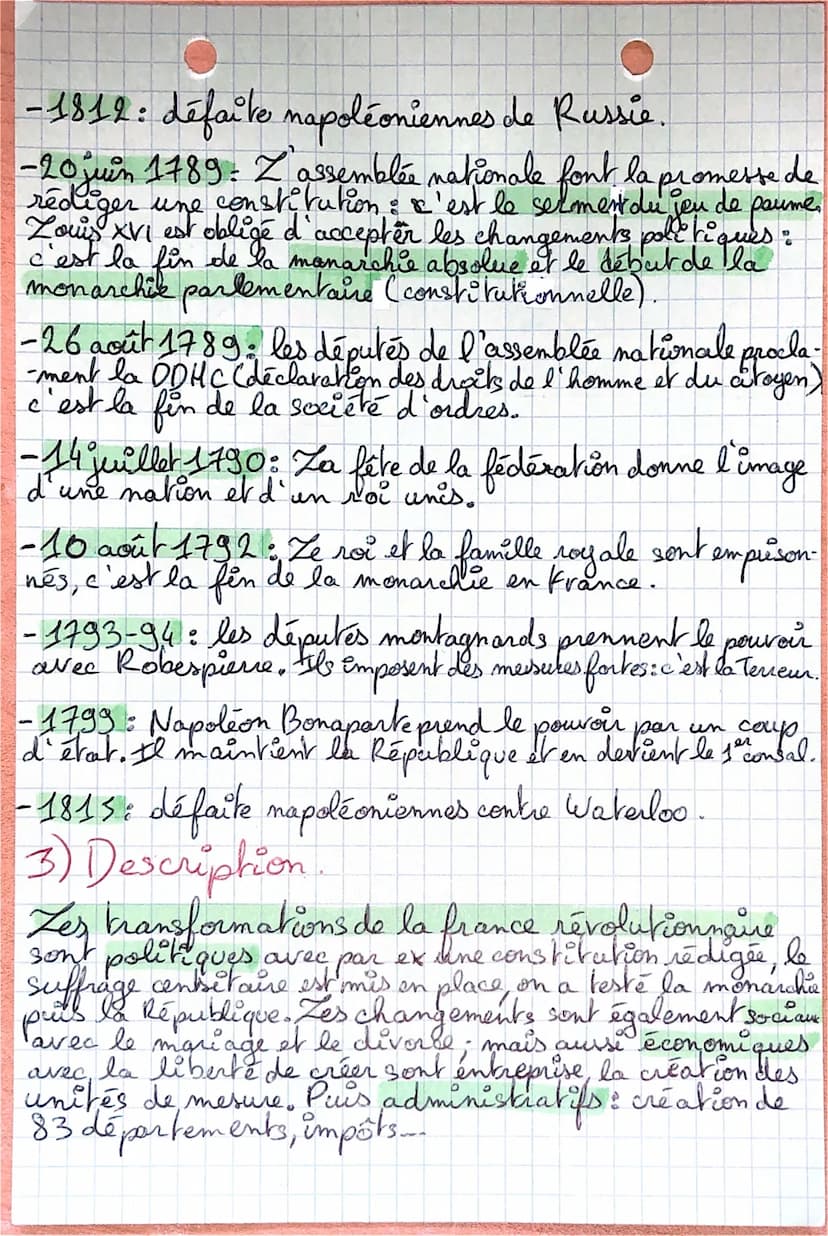 Histoire
1) Définitions :
Assemblée nationale :
assemblée com
mposée des
représentants du peuple
(députés) qui discutenter
•Zes sans-culotte