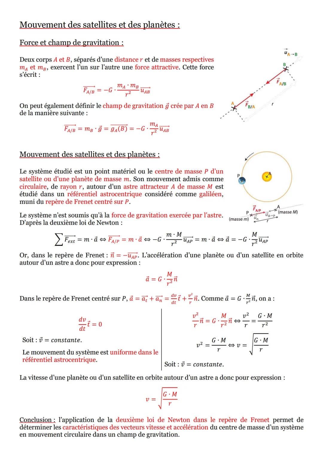 Séquence n°11 : Mouvement dans un champ de gravitation :
Lois de Kepler:
Au début du XVIIe siècle, en utilisant les résultats des observatio