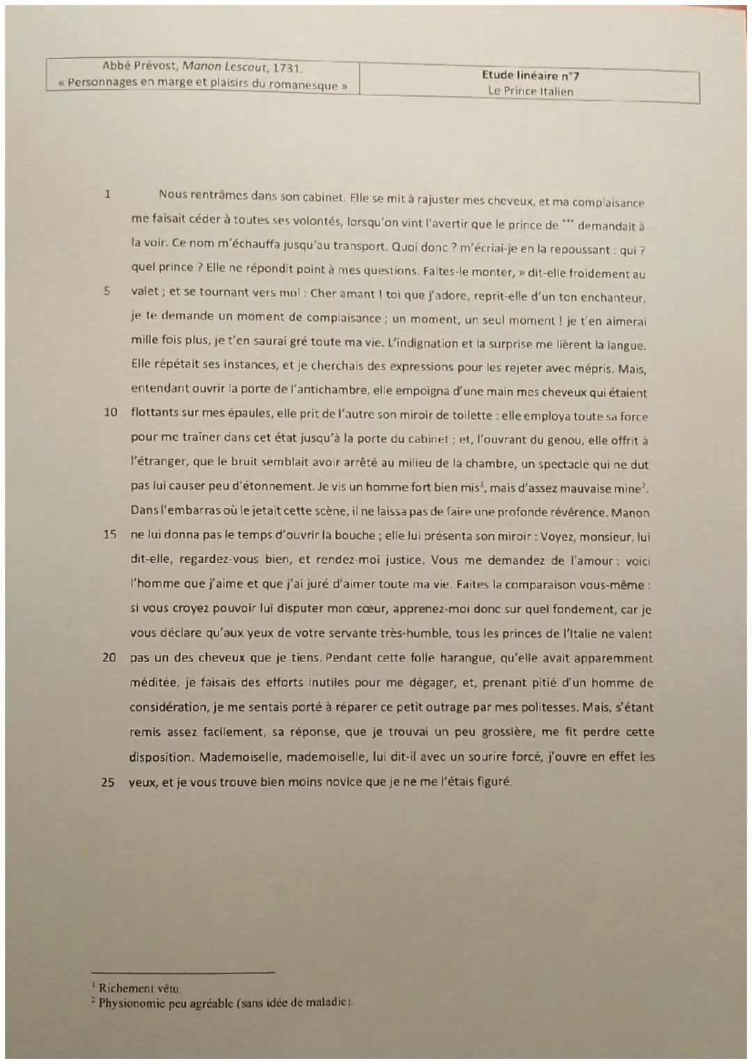 Abbé Prévost, Manon Lescaut, 1731.
Personnages en marge et plaisirs du romanesque >>>

Etude linéaire n°7
Le Prince Italien

1
Nous rentrame