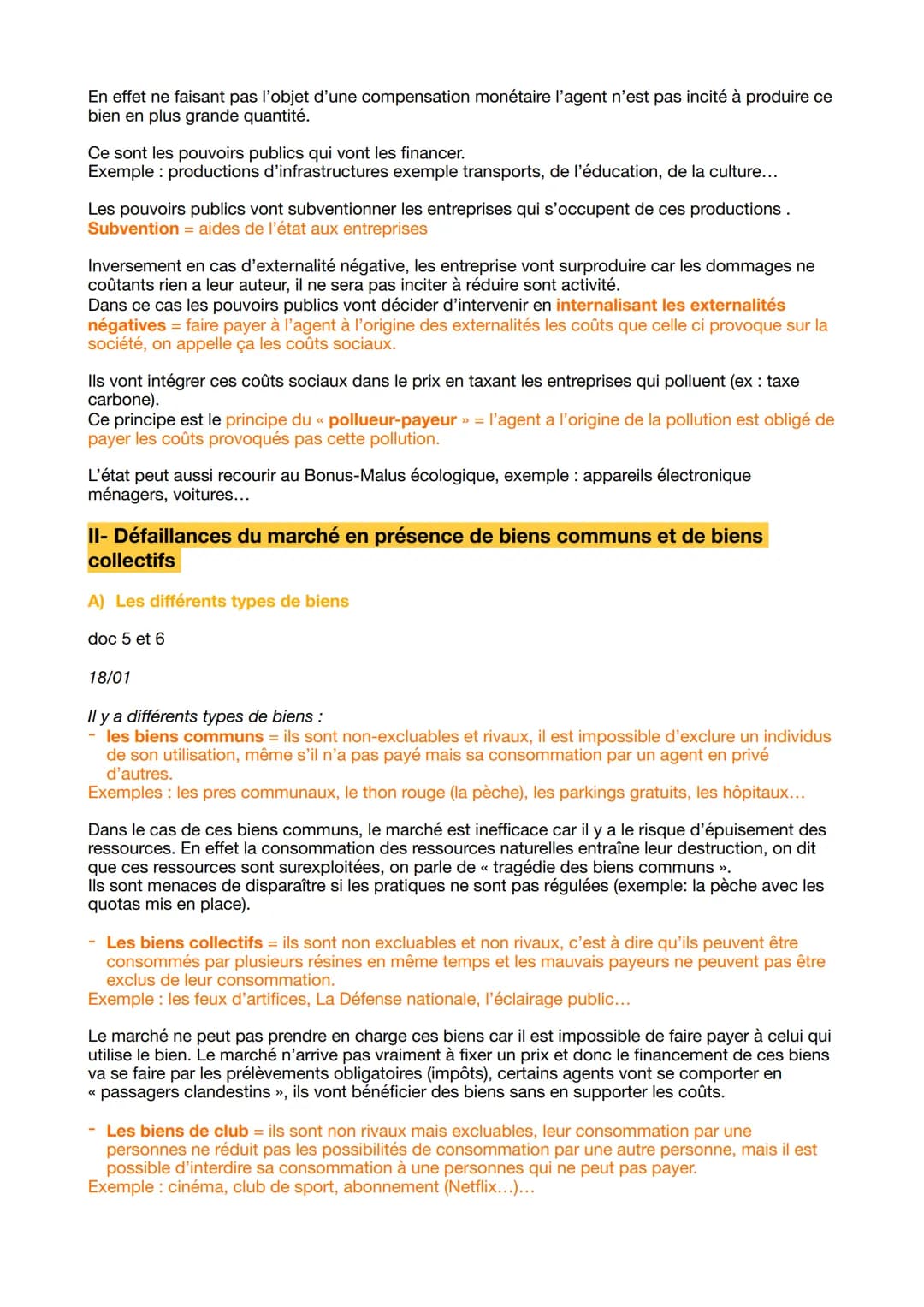 CHAPITRE 6:
QUELLES SONT LES PRINCIPALES DÉFAILLANCES DU MARCHÉ ?
Introduction :
Après avoir évoqué ce qu'est un marché, son fonctionnement,