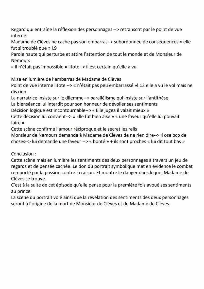 Introduction :
Madame de LaFayette publie La princesse de Clèves en 1678. L'intrigue se déroule sous
le règne d'Henry II, dont la cour est r