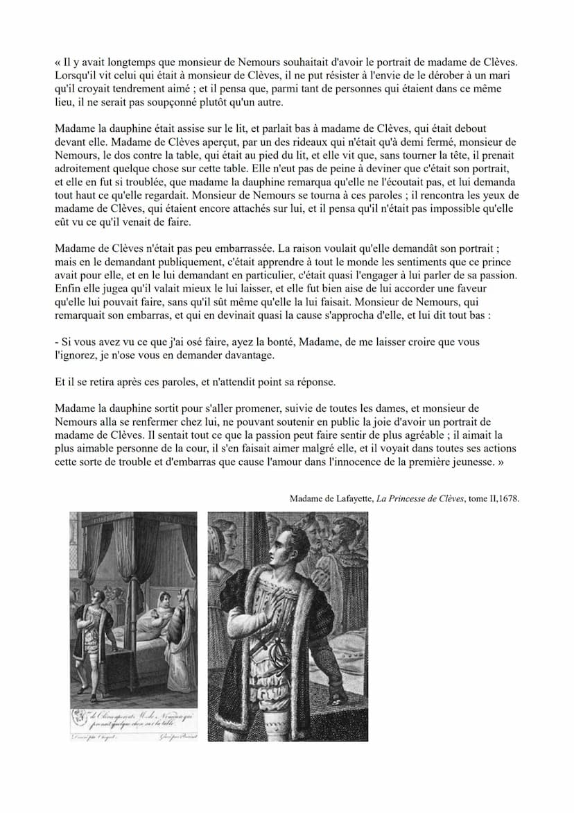 Madame de La Fayette
Je vol du portrait
"Les passions peuvent me conduire, mais elles ne sauraient m'aveugler."
LA PRINCESSE DE CLEVES MADAM
