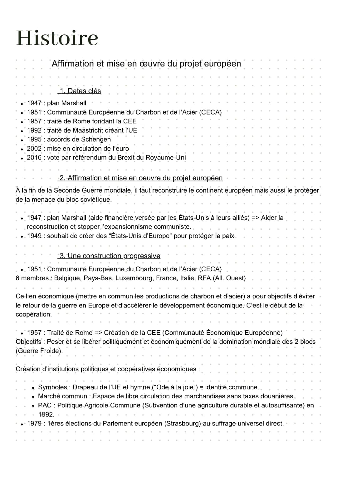 Fiche de révision histoire part. 2