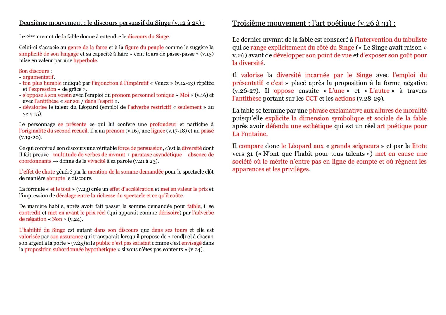 LL2 « Le Singe et le Léopard »
Introduction :
Eléments de contexte : « Le Singe et le Léopard » est la troisième fable
du livre IX présent d