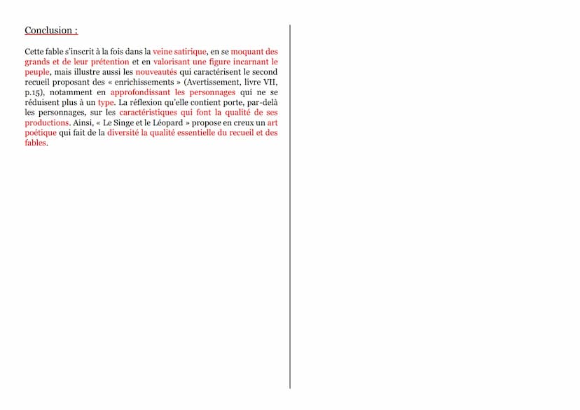 LL2 « Le Singe et le Léopard »
Introduction :
Eléments de contexte : « Le Singe et le Léopard » est la troisième fable
du livre IX présent d