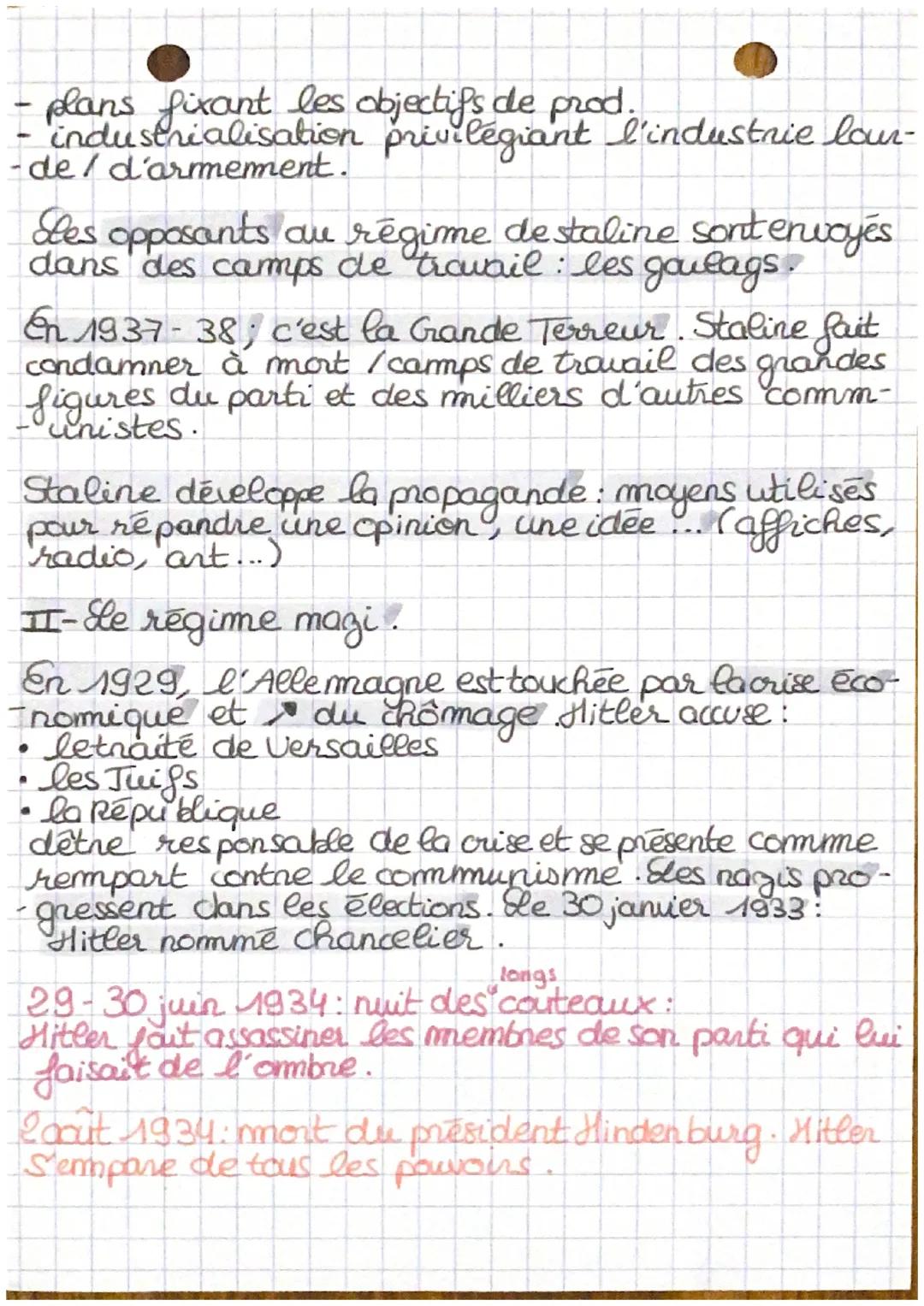 2
# HISTOIRE

d'entre 2 guerres.

I-Sle régime saiétique.

En 1917, Slenine s'empare du pouvoir.Il's'ins-
- pire des idées de Karl Marx; veu