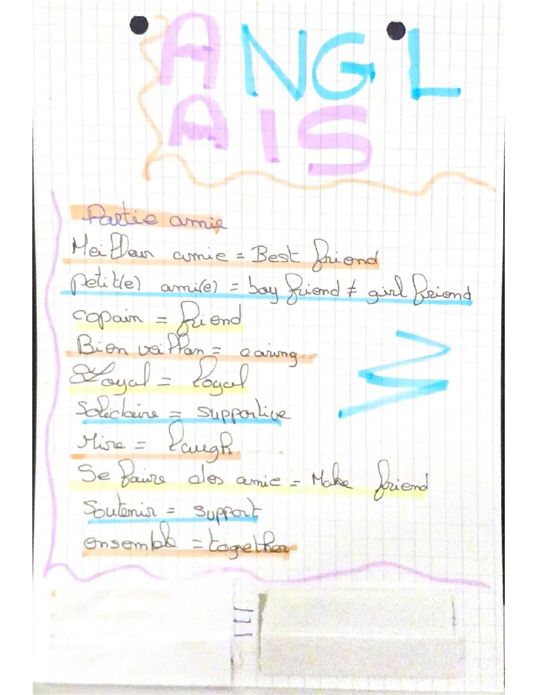 Vocabulaire En Anglais 