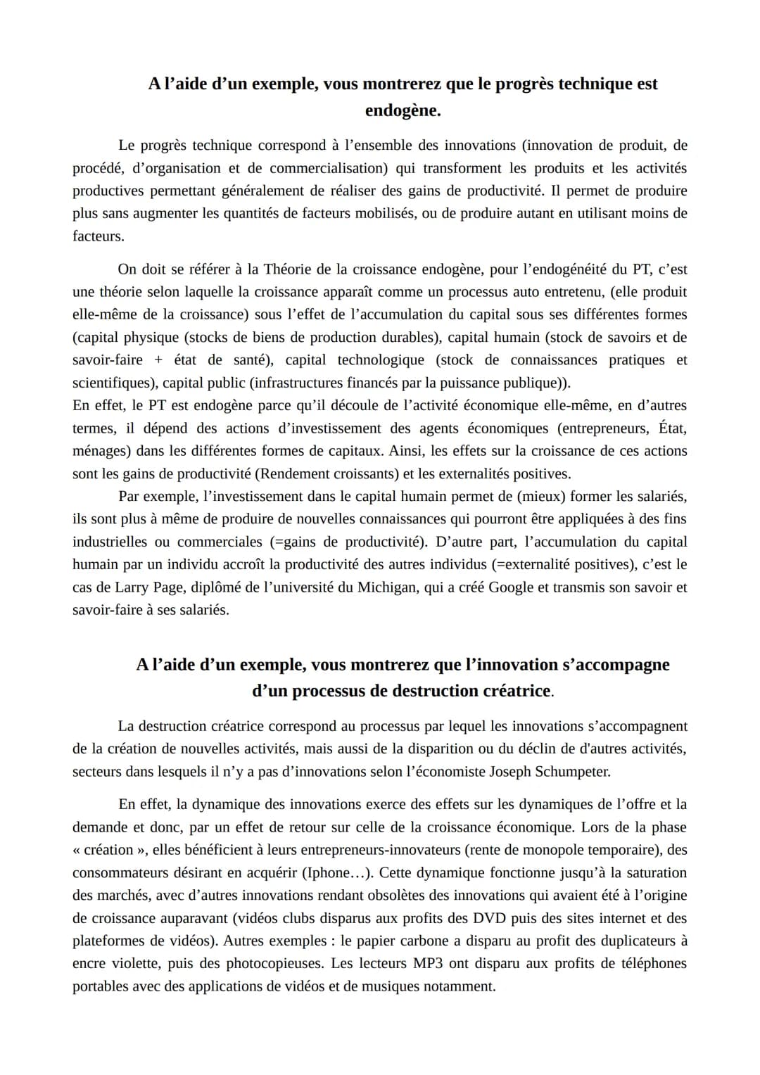 Présentez 2 limites du PIB.
Le produit intérieur brut (PIB) désigne l'ensemble des richesses produites en un an dans un
territoire géographi