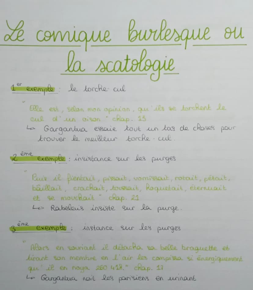 Rire
Rire et savoir
=> démesure / gigantisme.
amusent
Tonalité comique vise à provoquer le rire chez le lecteur
en mettant en scène une situ