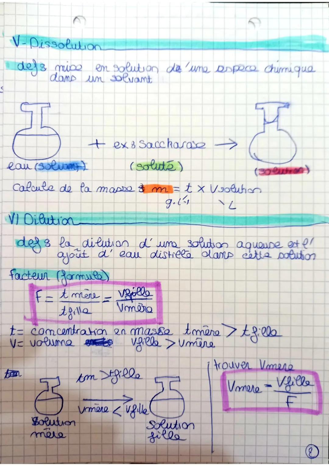 • CHIMIE
Chap3→ Composition d'un système chimique
• I- La masss molaire
Ex & H₂O → M (H₂O) = M(0) + 2XM (H)
I la quantité de matière
la mole