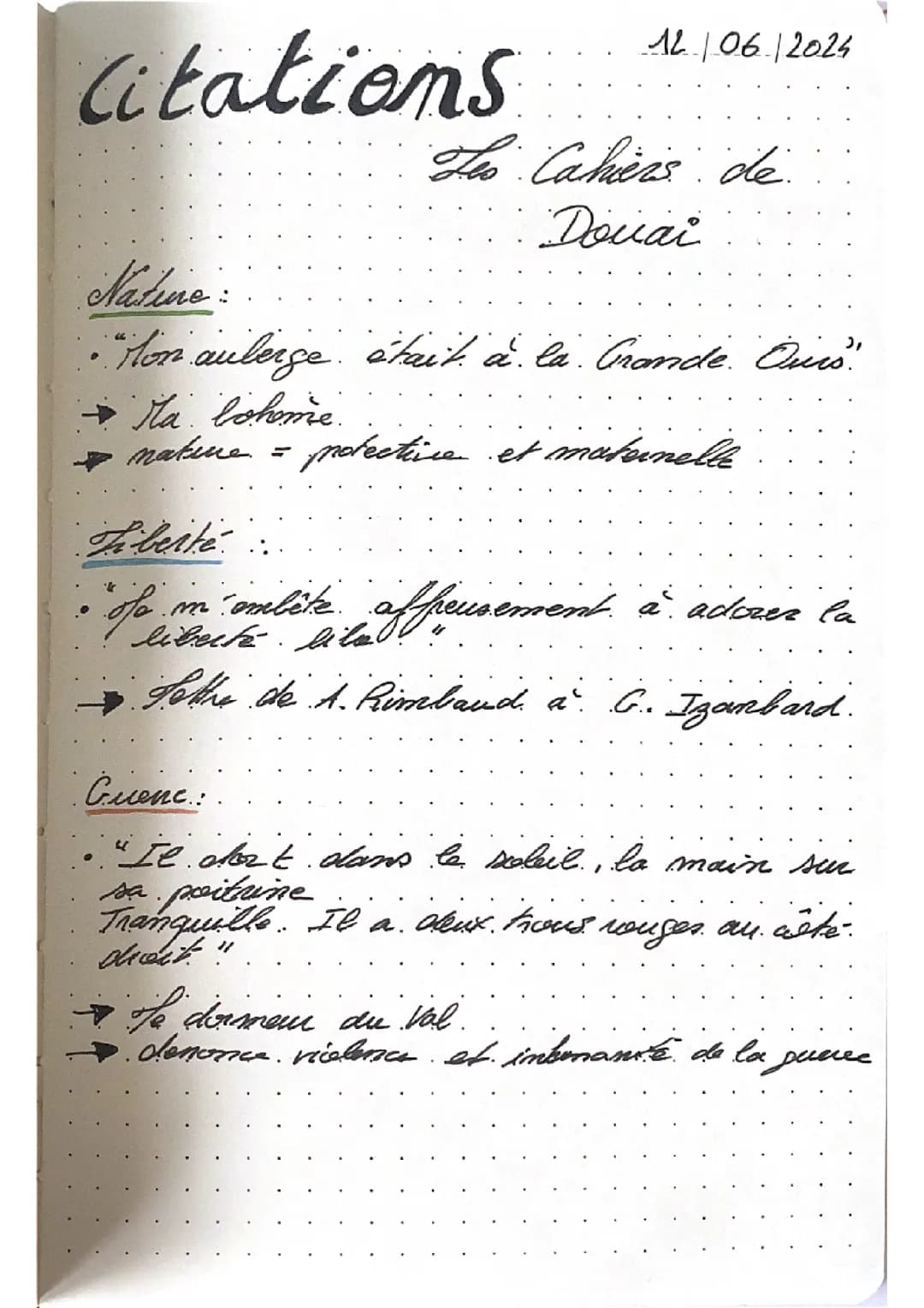 Citations cahiers de douai 