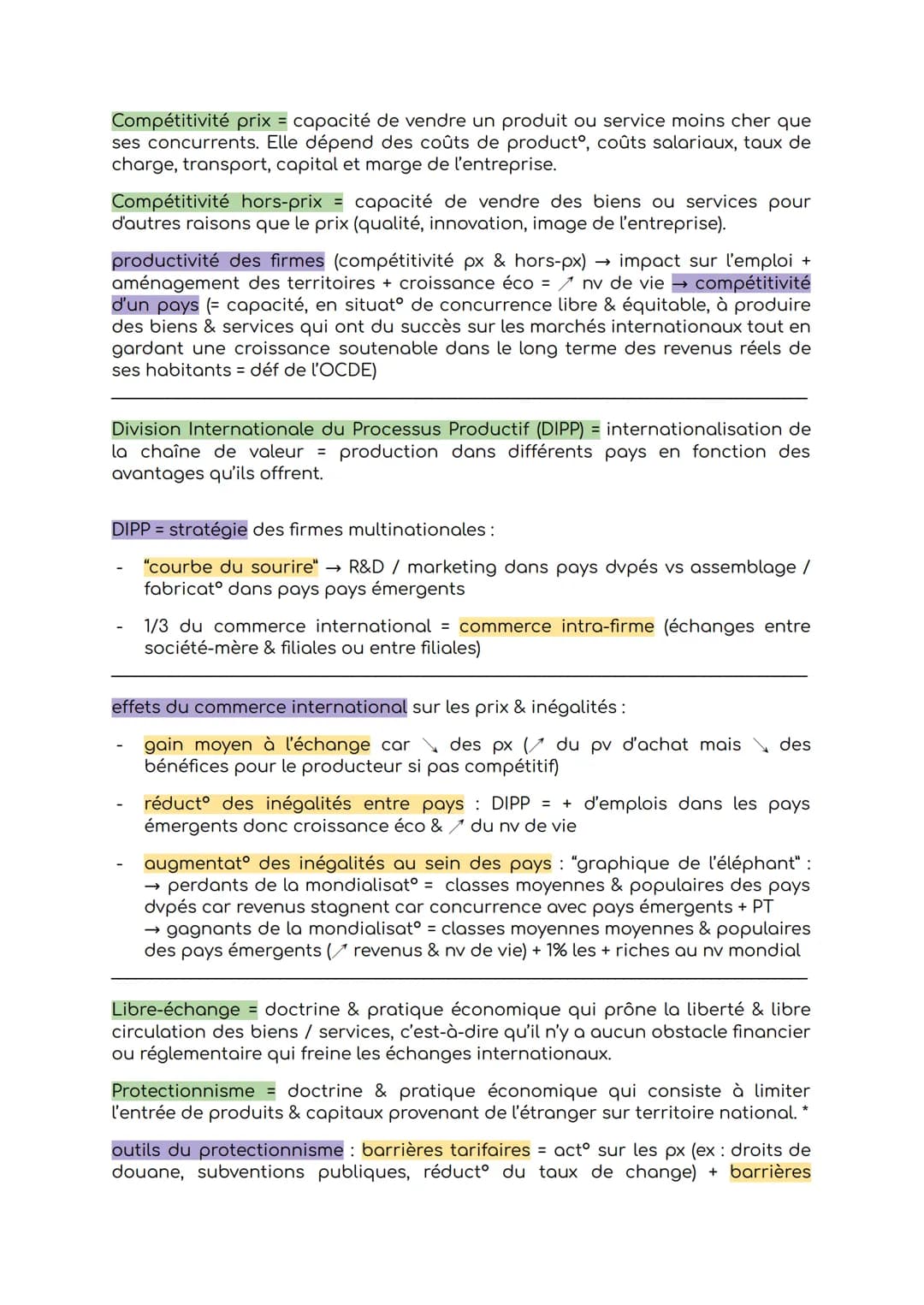 CHO3- Quels sont les fondements du commerce
international & de l'internationalisat de la product?
Commerce international = opérations d'acha