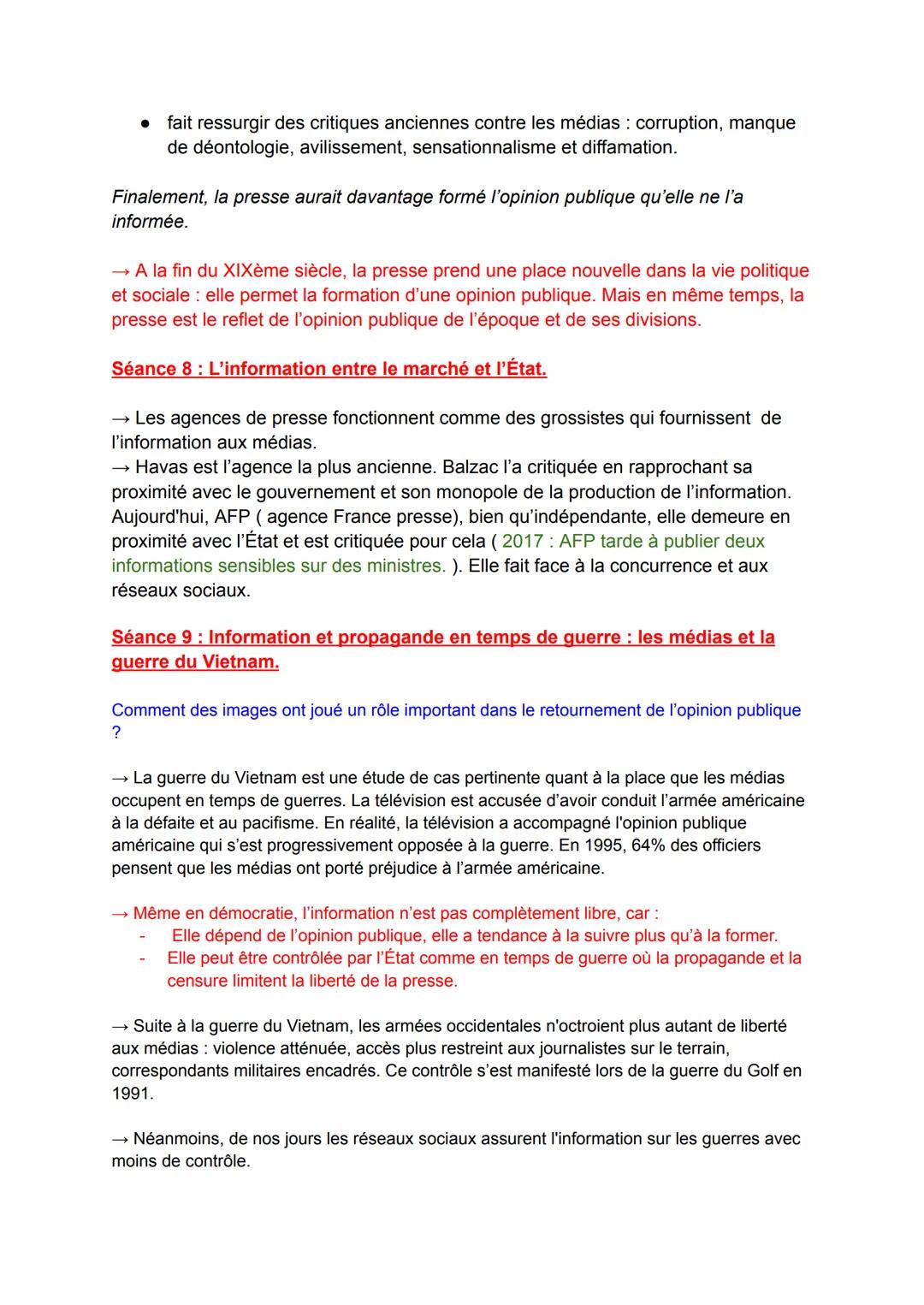 FICHE DE RÉVISION
SPÉ HISTOIRE GÉO-POLITIQUE :
Séquence 1:
S'informer - un regard critique sur les sources et modes de
communication.
Séance