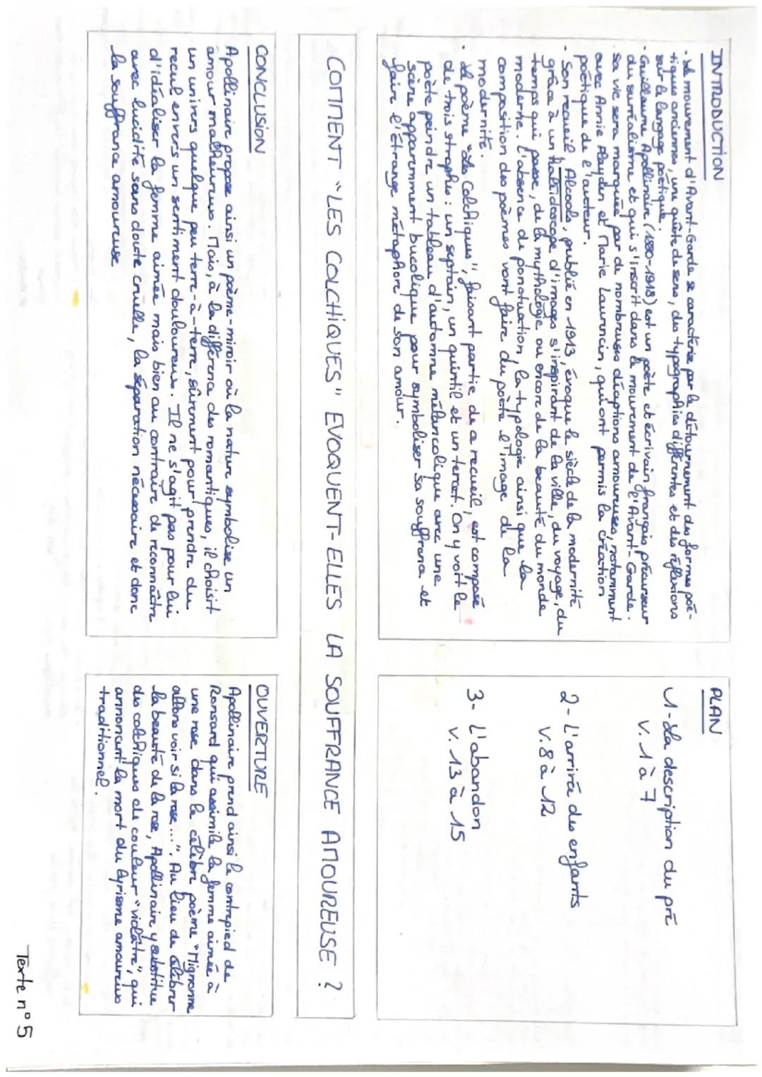 LES COLCHIQUES-APOLLINAIRE

Assonana en [an]: langueur, dure du
vers rabenti marque la progression
lente des vaches qui s'empoisonnent

- Mé