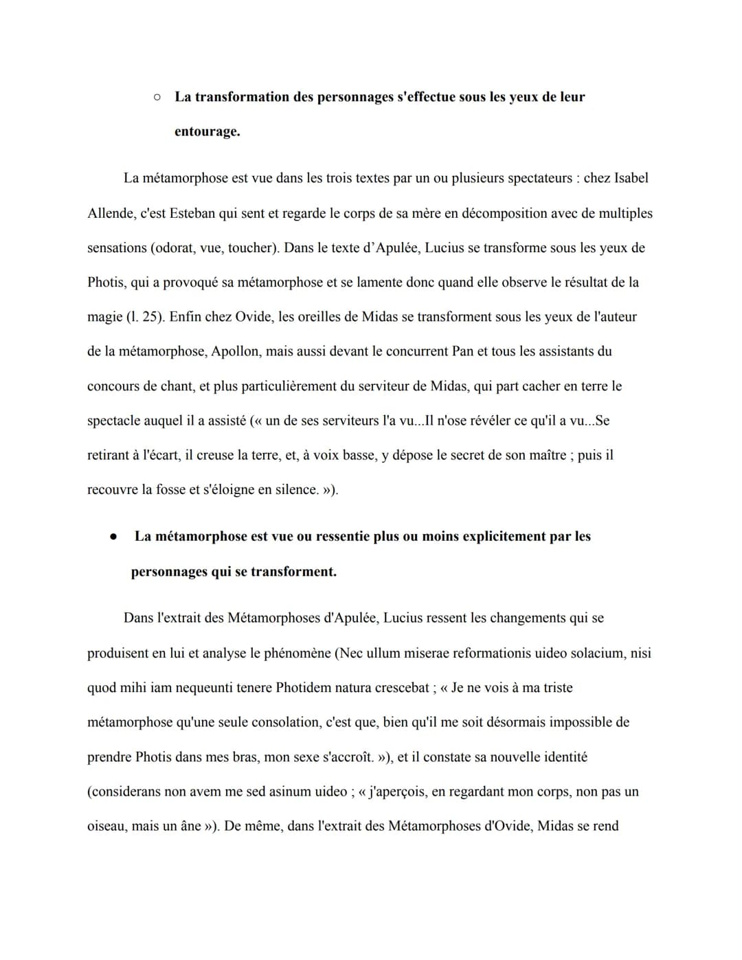 Corrigé d'un sujet d'oral en LLCA
SUJET: Comment les textes du corpus nous donnent-ils
à voir le processus de la métamorphose ?
Une métamorp