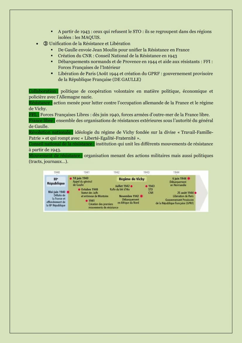 L'armistice :
Deux zones au sein de la France → nouvelle frontière : la ligne de démarcation :
Zone Nord: zone occupée
●
●
●
●
●
●
●
Le chan
