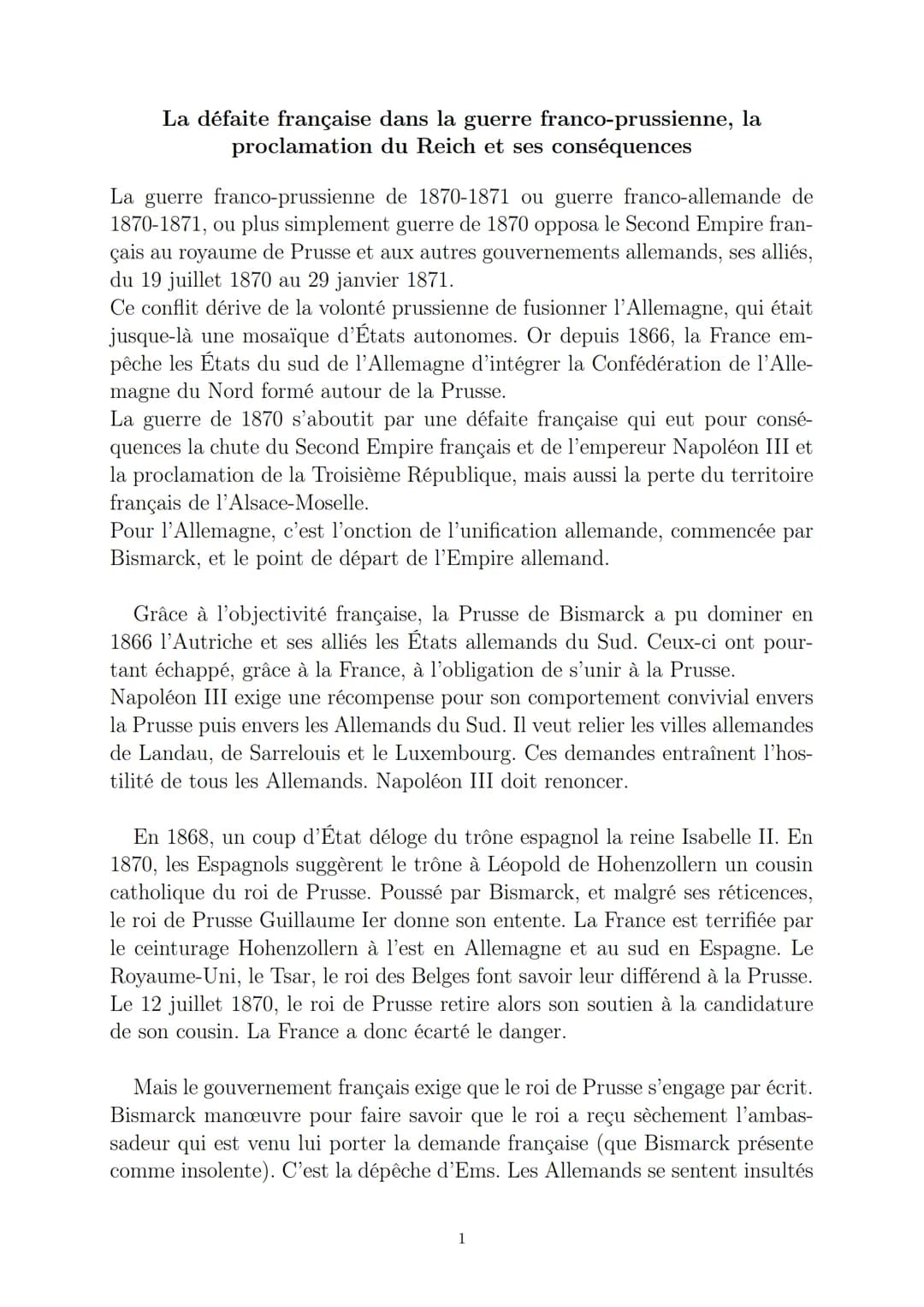 LYCEE GENERAL ET TECHNOLOGIQUE LA BRUYERE
La France et la construction de nouveaux
États par la guerre et la diplomatie
7 mars 2022
AFFICHAR