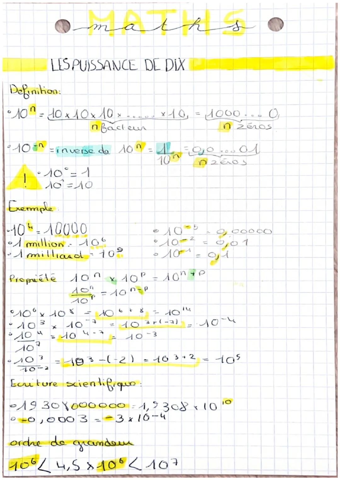 # maths

LES PUISSALICES

Par definition:

*   $3^6$ = 3x3x3x3x3x3 $\Rightarrow$ 6 FACTCURS
*   $2^5$ = 2x2x2x2x2$\Rightarrow$5 FACTEURS

! 