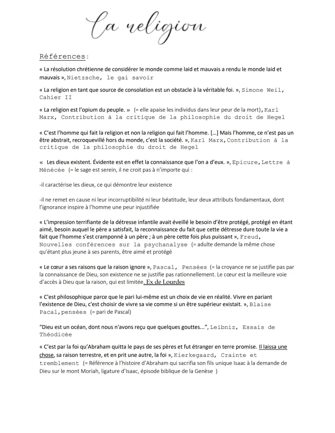 Ca religion
Références:
<< La résolution chrétienne de considérer le monde comme laid et mauvais a rendu le monde laid et
mauvais », Nietzsc