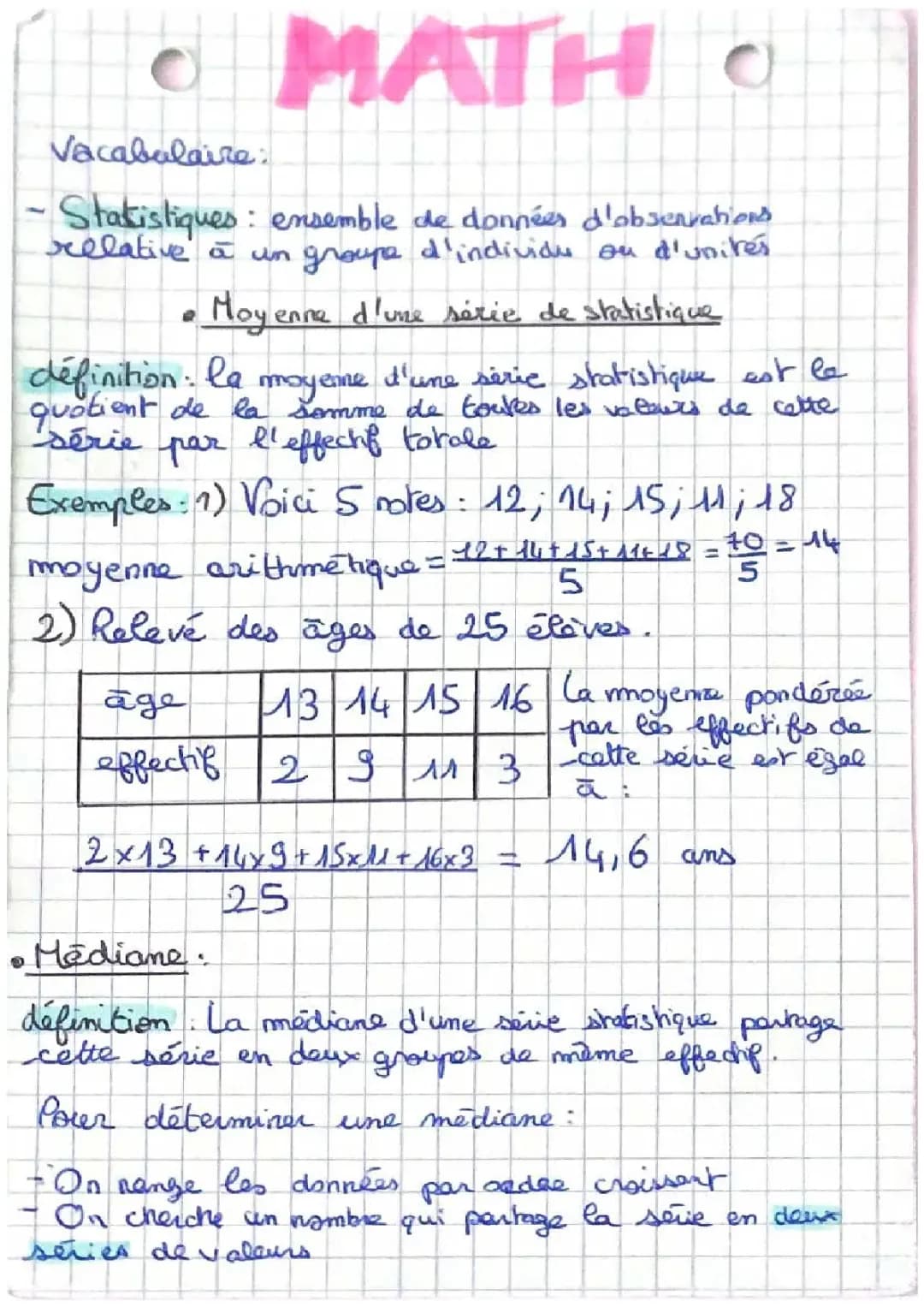 Comprendre les statistiques : calcul de la moyenne, médiane et différences