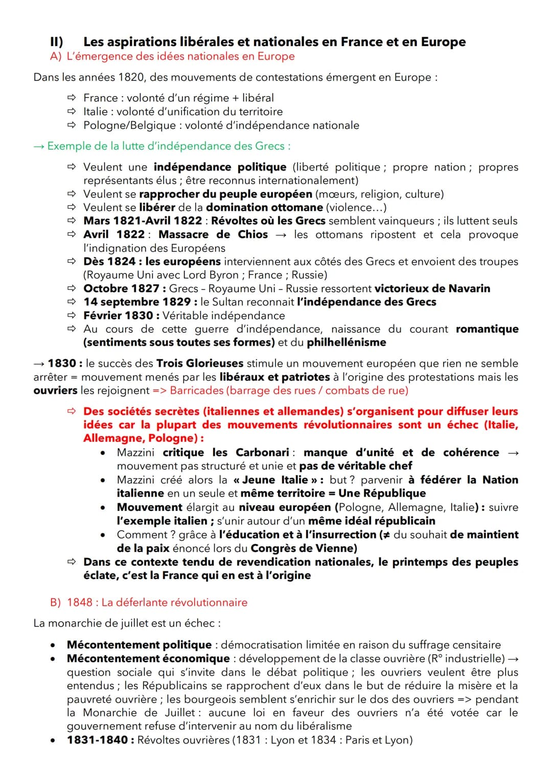 Comment les idées de liberté et d'indépendance s'imposent-elles
progressivement en Europe malgré la restauration monarchique ?
Introduction 