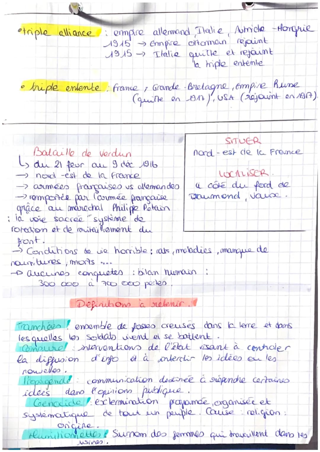 مل منه
histoine
dates (1⁰° guerre)
28 juin 1914: assassinat de
François Ferdinand
Aout 1914: I'allemagne
envahit la france.
1916: Bataille d