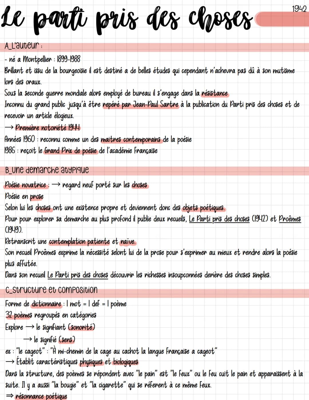 
<h2 id="francispongemouvementlittraireetcontextehistorique">Francis Ponge: mouvement littéraire et contexte historique</h2>
<p>Francis Pong