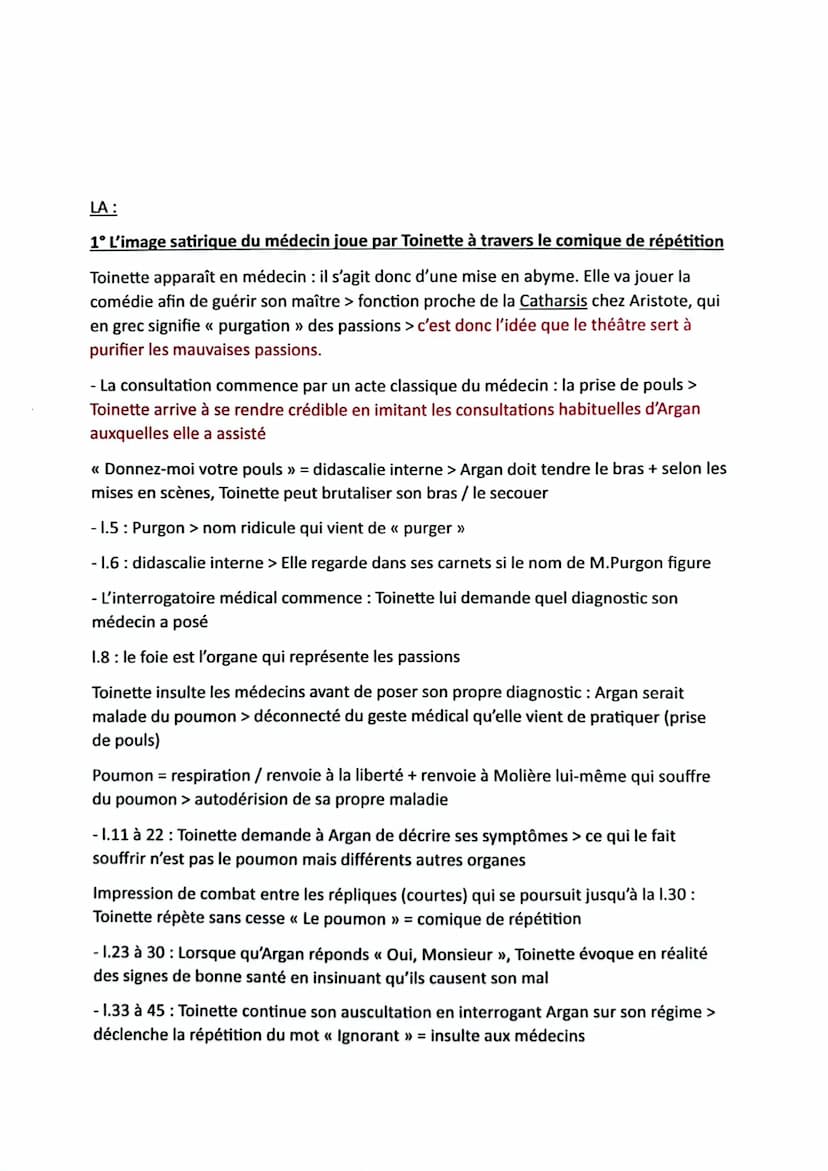 SEQ. III - TEXTE: Le Malade imaginaire, Molière, 1673, Acte III, scène 10
TOINETTE. - Donnez-moi votre pouls. Allons donc, que l'on batte
co