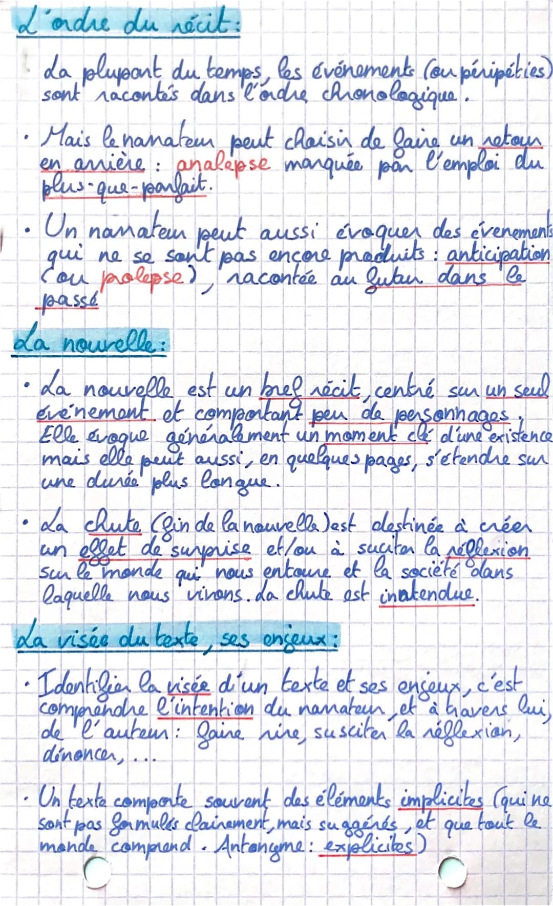 ļ
L'auteur, le namateur:
•
●
O Les caractéristiques du récit :
L' autem est la
personne
réelle
qui a écrit le texte
Le namakem est celui qui