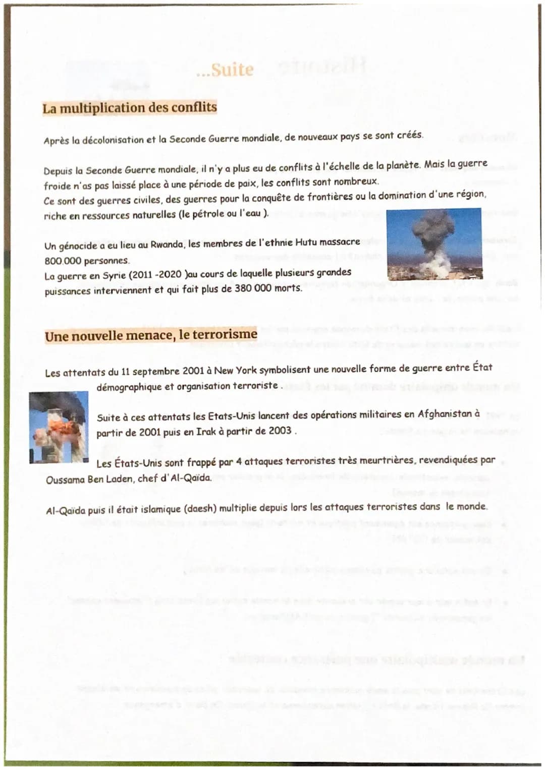 Mots Clés
Histoire
Enjeux et conflits dans le monde après 1989
Un monde unipolaire Un monde de dominer par une seule puissance à l'inverse d