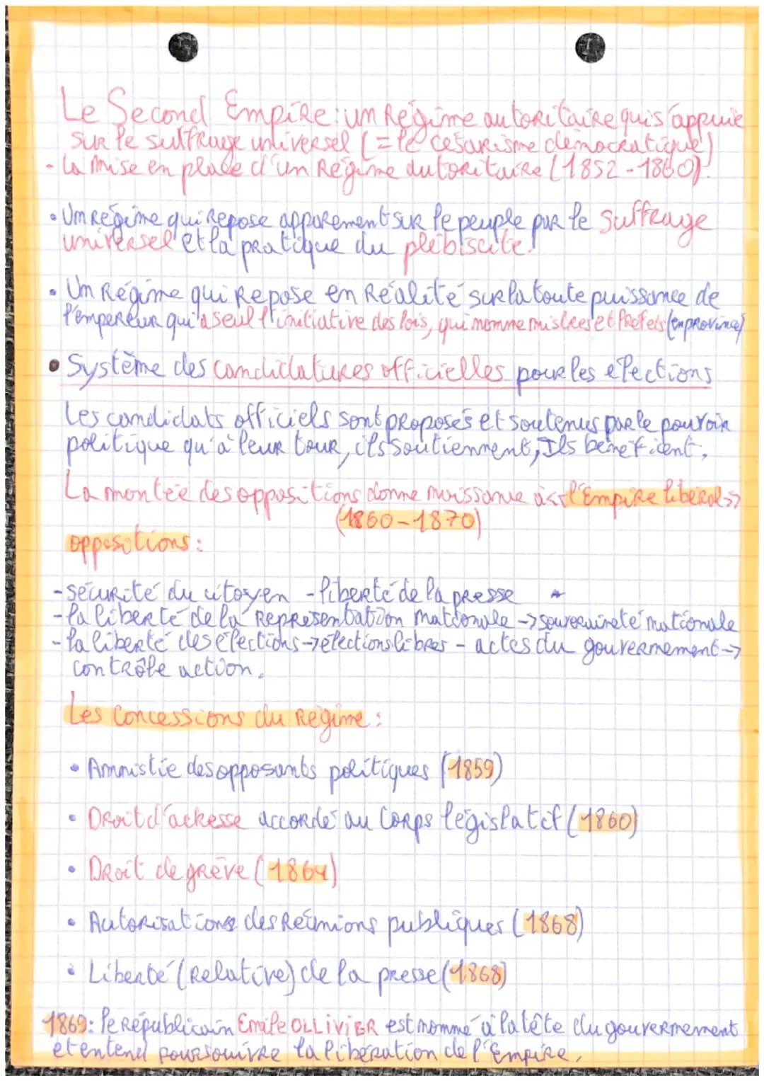 histoire
ème
me
II e'me Republique et 2ml Empire (1848-1870)
• La Deuxième Republique (1848-1852)
• Le Second Empire (1852-1870)
●
Rappel: d